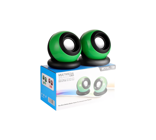 Aevlon™ Mini Digital 2.0 Multimedia USB Speaker Tyre Type (Green) (New)